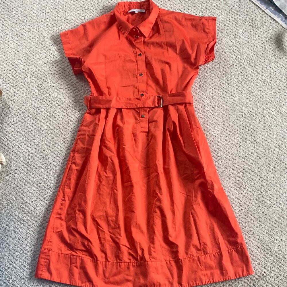 Gerald Darel size 36 midi dress  Button-Up Belted Shirt Dress